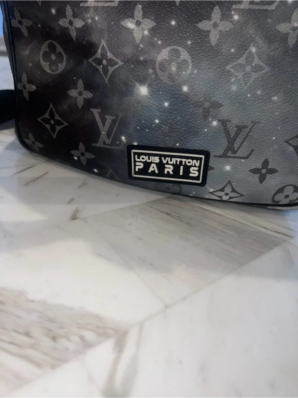 Louis Vuitton Black Galaxy Monogram Keepall Duffel
